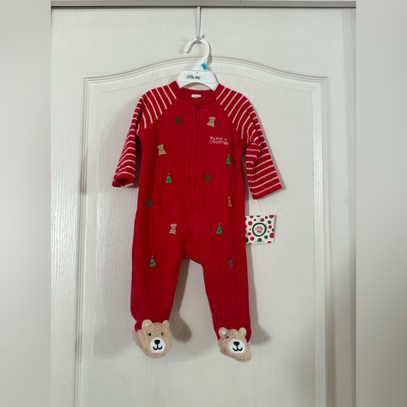Little Me My First Christmas Embroidered Outfit NWT Sz 6M - Picture 1 of 4